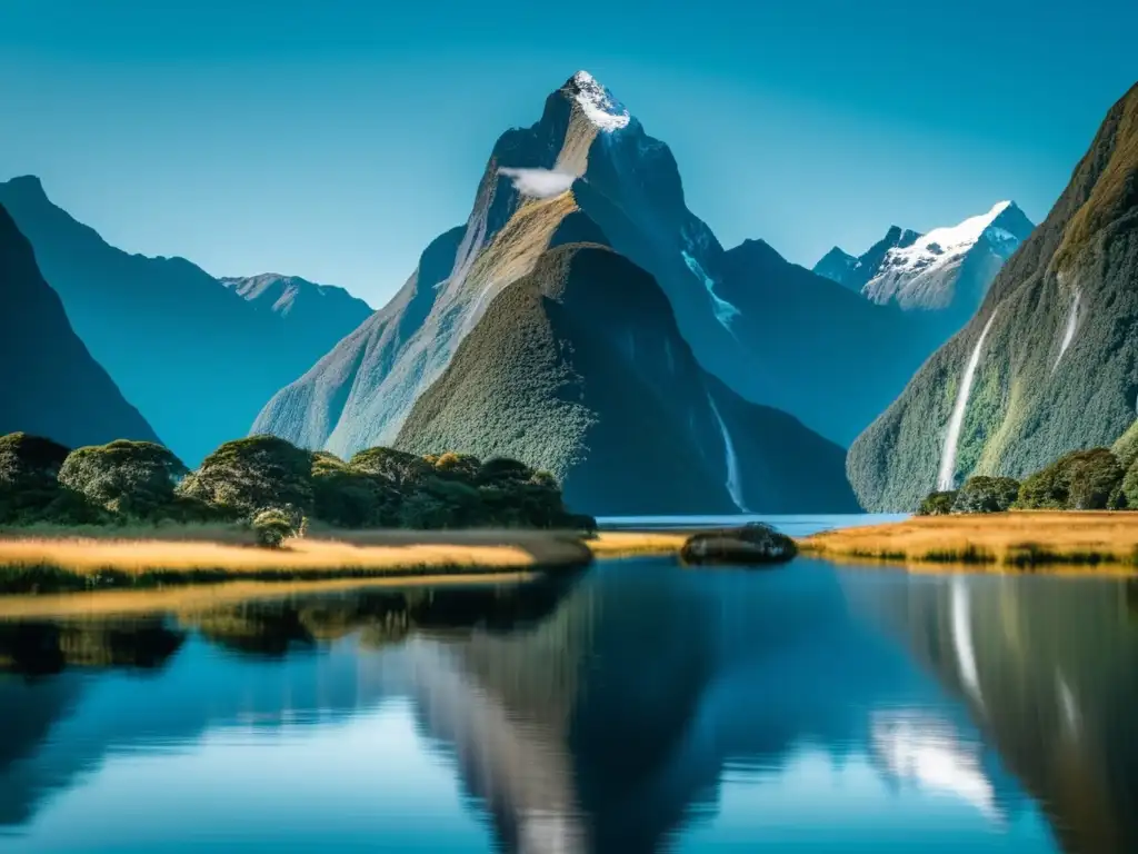 Maravilla de Fiordland National Park, Nueva Zelanda Paisaje impresionante en 8K que muestra la belleza de Parque Nacional Fiordland en Nueva Zelanda