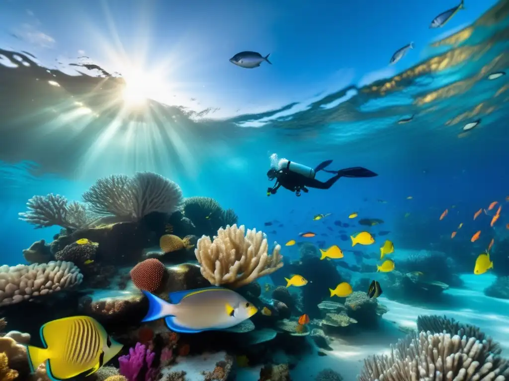 Maravilloso arrecife de coral con diversidad de vida marina Buceo ecológico: destinos para viajeros maduros
