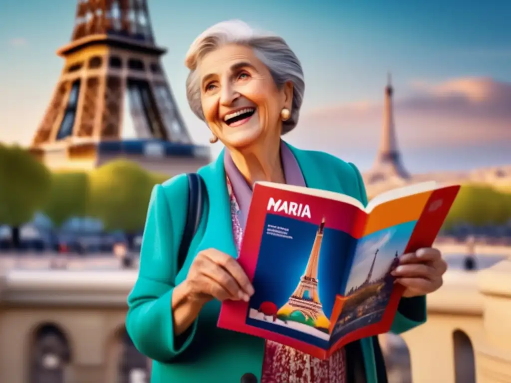 Aventura lingüística en París con María María en París: Beneficios de viajes lingüísticos para adultos mayores