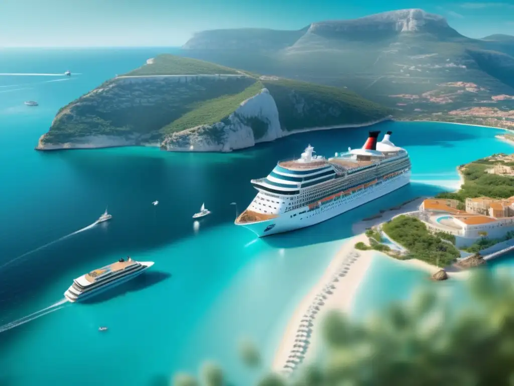 Crucero de lujo por el Mediterráneo Cruceros para viajeros maduros en el Mediterráneo: barco lujoso, paisajes impresionantes y actividades relajantes