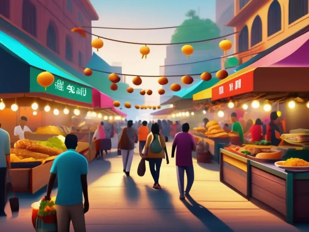 Mercado de comida callejera vibrante Mercado callejero de comida: consejos de ahorro en viajes para seniors