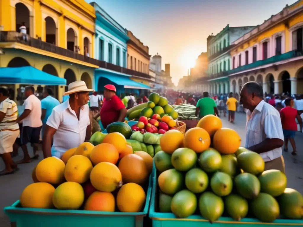 Mercado cubano lleno de vida y color Mercado cubano lleno de energía y color, ofrece una experiencia culinaria única