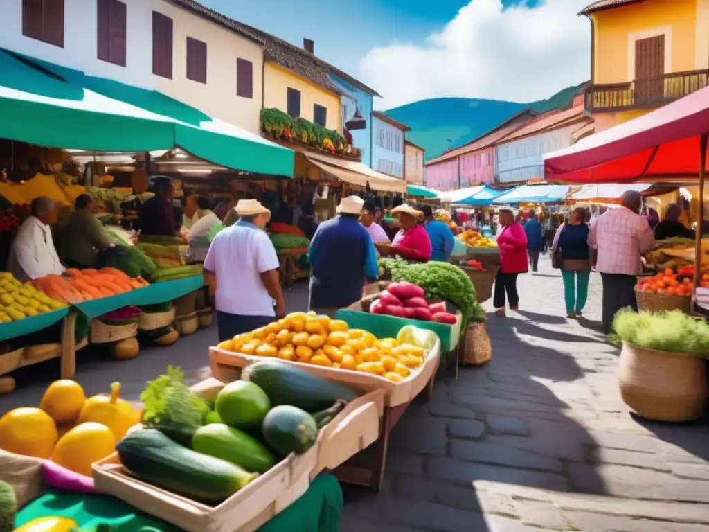 Mercado local vibrante en encantador pueblo Vibrante mercado local: consejos para viajes seguros y enriquecedores