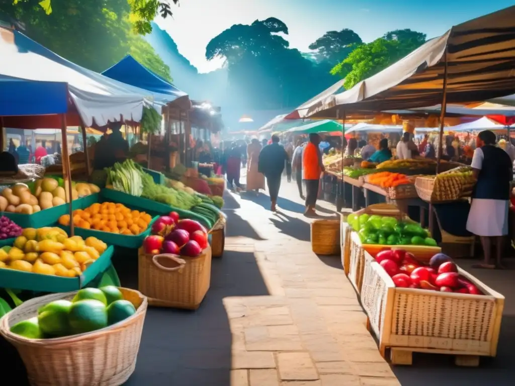 Mercado local vibrante en encantador pueblo - Experiencias enriquecedoras para viajeros maduros