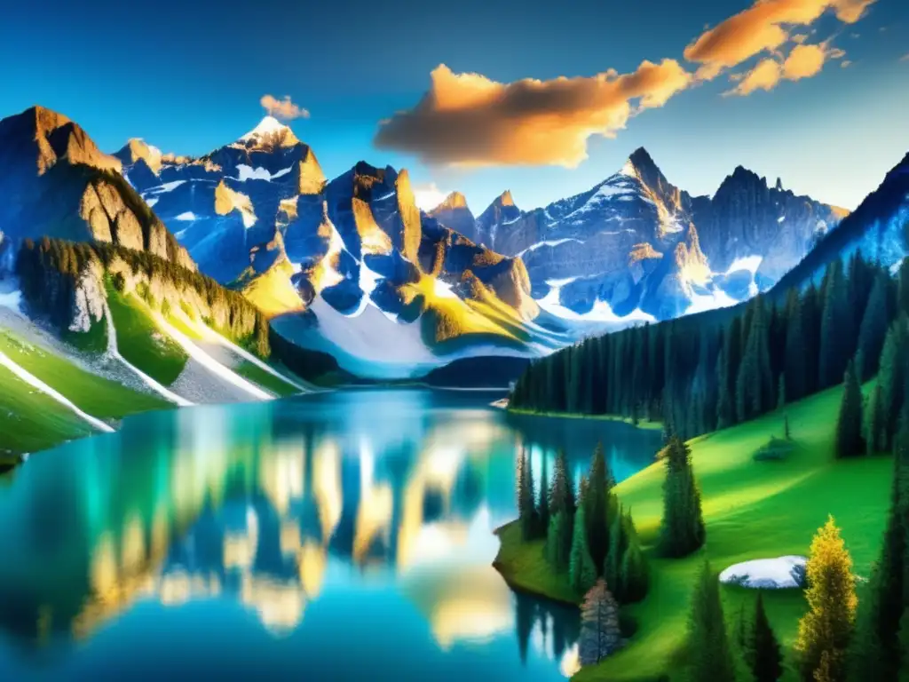 Majestuoso paisaje montañoso y ejercicio isométrico Ejercicios isométricos para viajeros maduros en majestuoso paisaje montañoso
