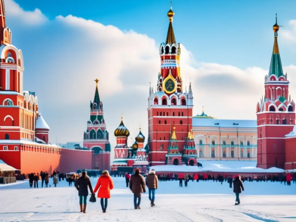 Invierno mágico en la Plaza Roja de Moscú Red Square en invierno: Ventajas de viajar a Moscú para adultos mayores