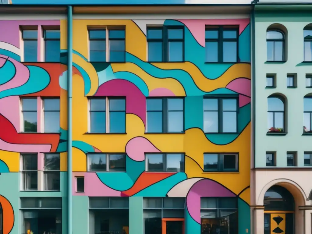 Arte callejero vibrante en Berlín Arte callejero Berlín: mural vibrante en edificio histórico