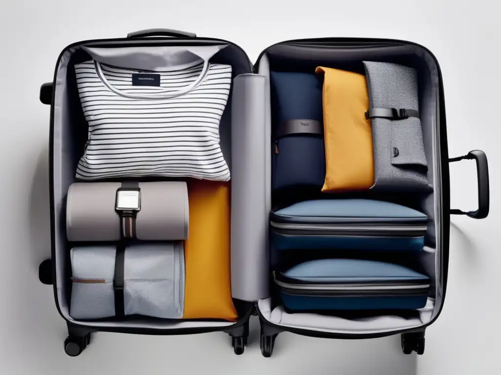 Maleta organizada y eficiente Consejos para empacar eficientemente: maleta organizada, ropa, zapatos y accesorios