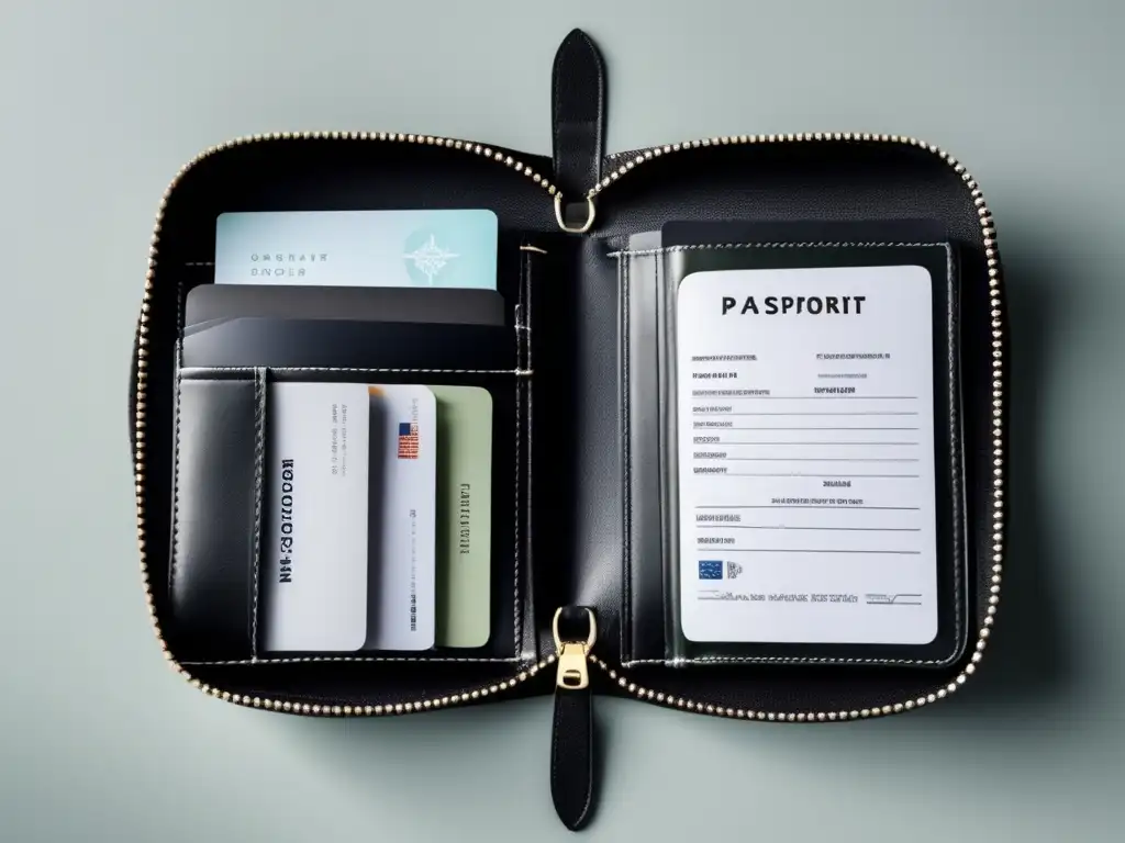 Organizador de documentos de viaje seguro y elegante Organizador de documentos de viaje seguro y elegante
