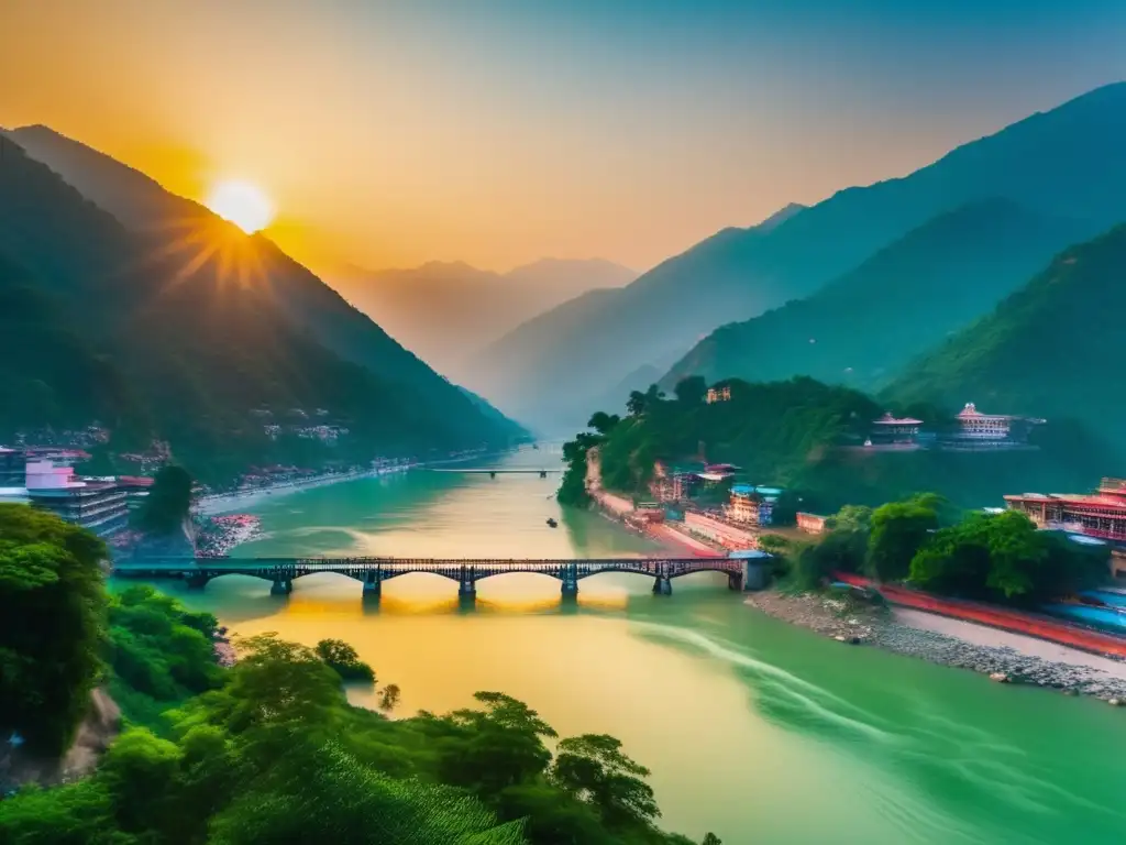 Serena belleza de Rishikesh, India Paisaje sereno en Rishikesh, India: Viajes espirituales para maduros