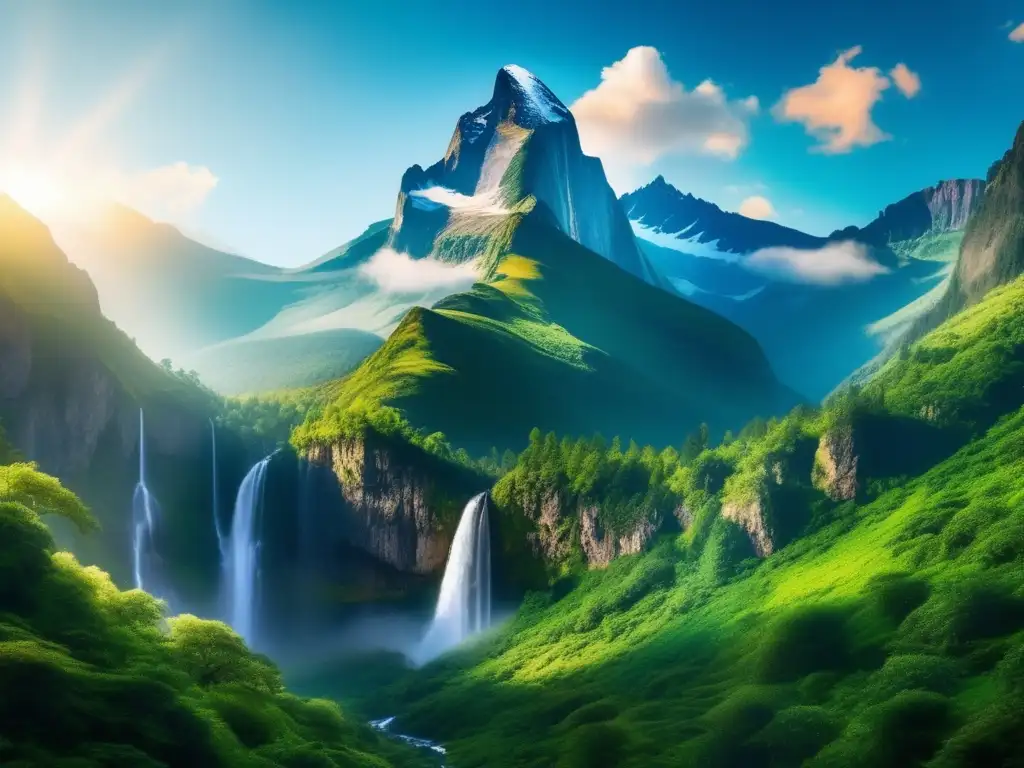 Montaña majestuosa y serena Paisaje montañas verdes y seguras - Consejos viajes naturales seguros