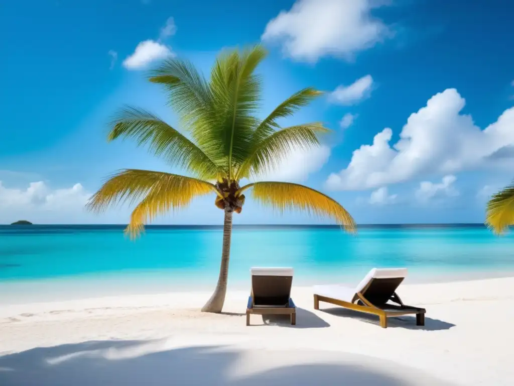 Paraíso caribeño: playa de arena blanca y aguas turquesas Playa paradisíaca en el Caribe: Destinos seguros para viajeros seniors