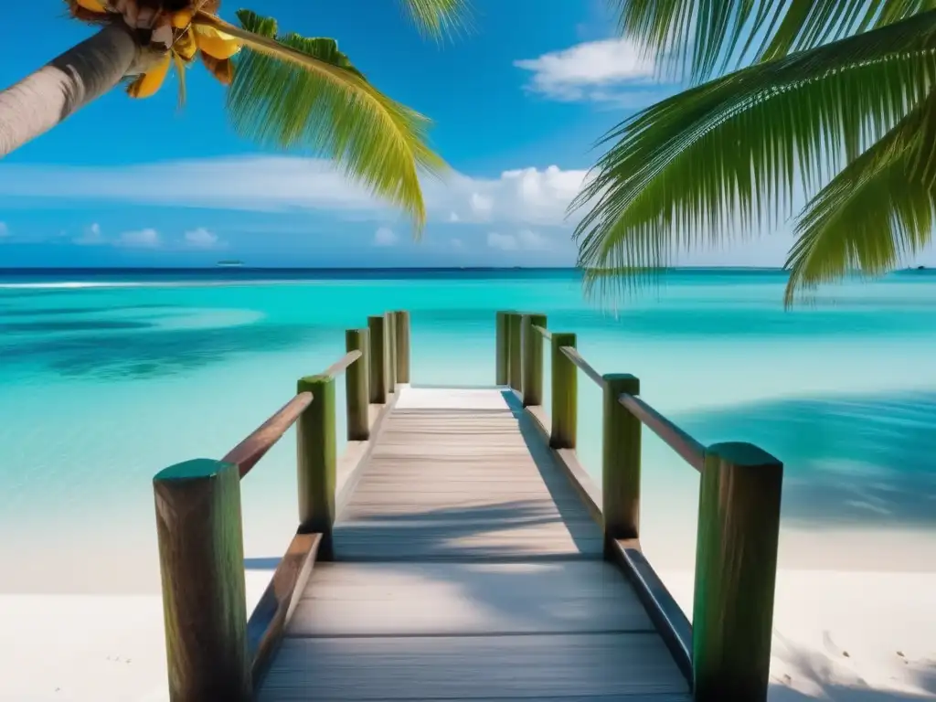 Paraíso tropical: playa serena 8k Destinos de turismo médico para seniors en una playa tropical serena con agua turquesa y arena blanca