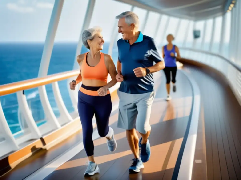 Pareja mayor activa en crucero Pareja mayor activa en crucero: Consejos nutrición viajeros senior cruceros