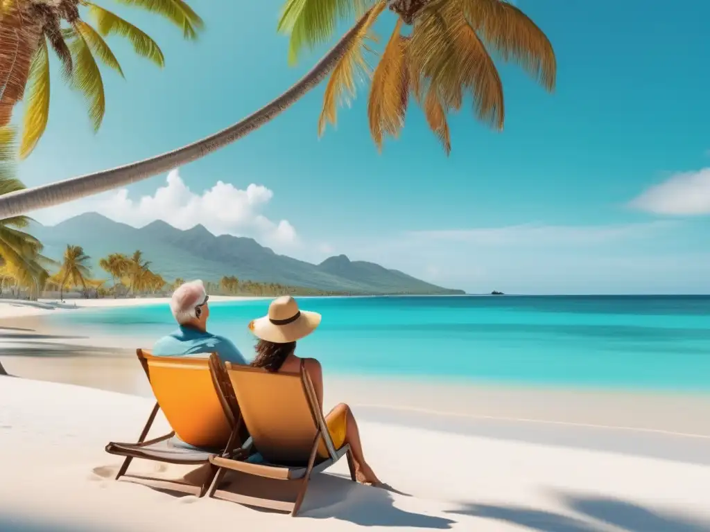 Pareja disfrutando vacaciones seguras Pareja madura disfruta vacaciones seguras - Precauciones salud viajes maduros