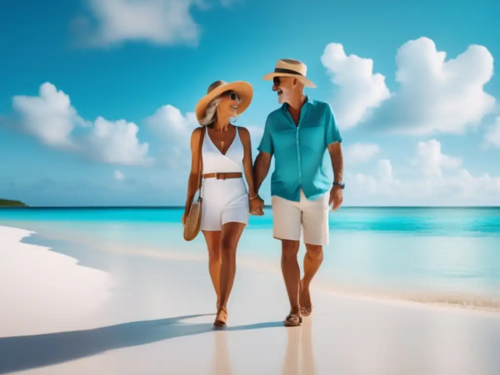 Pareja madura disfrutando de la playa, seguridad para viajeros maduros