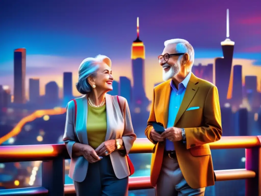 Pareja senior disfrutando de la ciudad, precauciones viajes estafas seniors