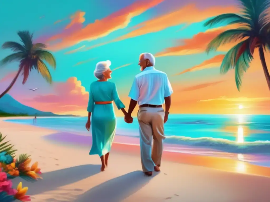 Pareja de ancianos disfrutando de unas vacaciones tranquilas Seguros de viaje para mayores: cobertura completa y exclusiva