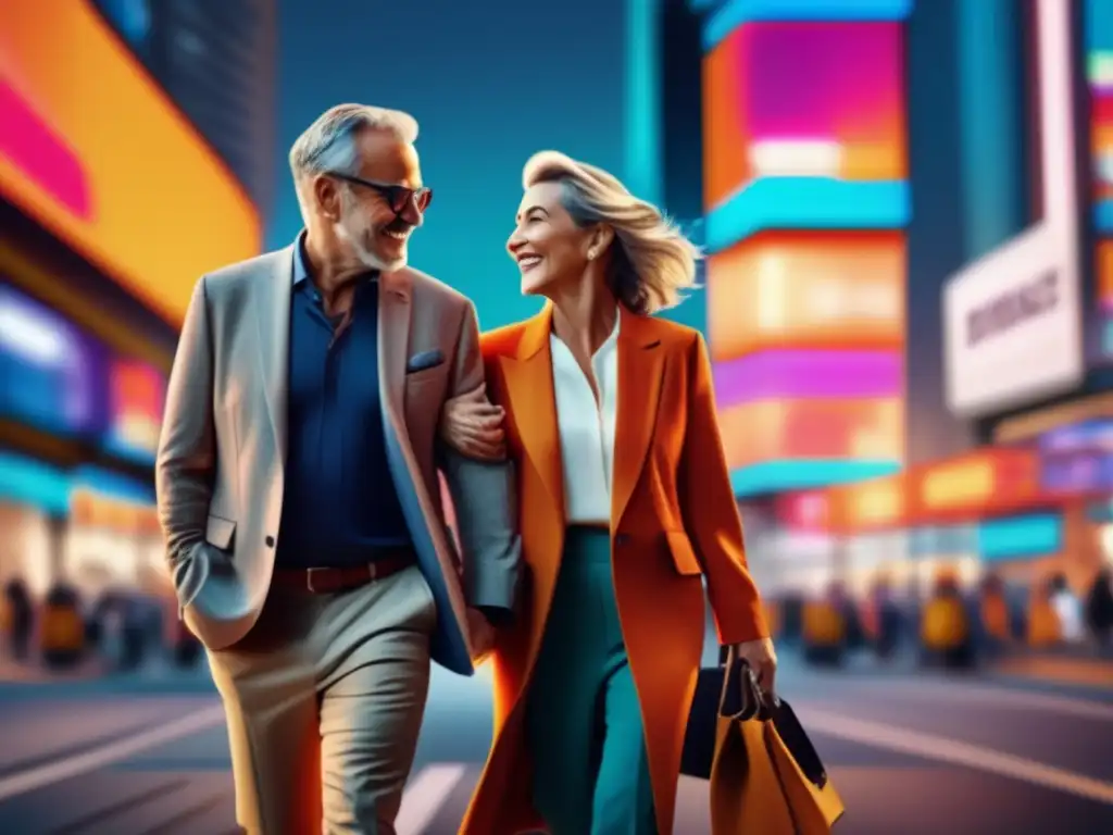 Pareja mayor explorando ciudad vibrante Pareja mayor explorando ciudad vibrante - Consejos seguridad viajes seniors