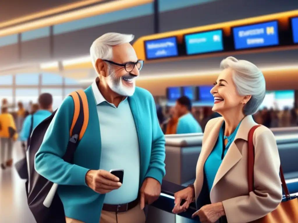 Pareja de ancianos preparados para viaje Pareja madura preparada para viaje: Precauciones salud viajes maduros