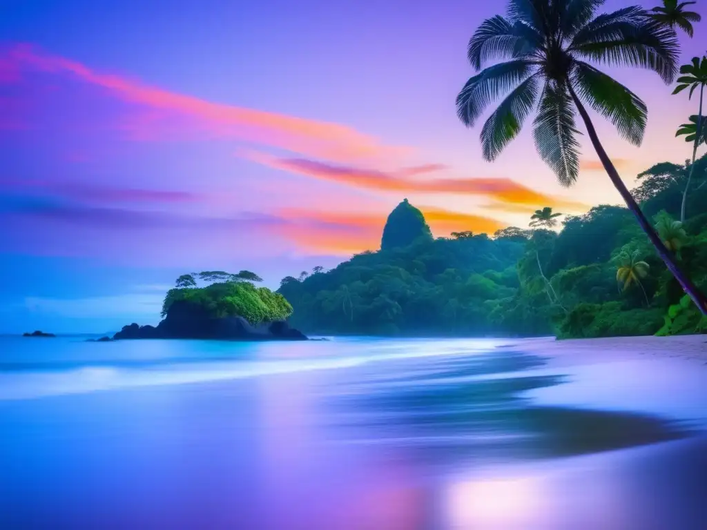 Hermoso atardecer en Parque Nacional Manuel Antonio, Costa Rica Parque Nacional Manuel Antonio en Costa Rica: Beneficios ecoturismo viajeros mayores