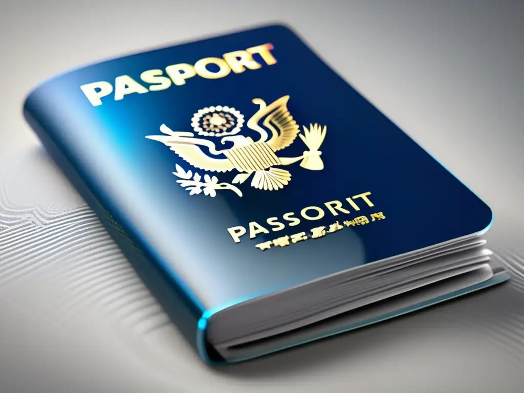 Pasaporte moderno con detalles en 8k Pasaporte moderno 8k con detalles y colores vibrantes