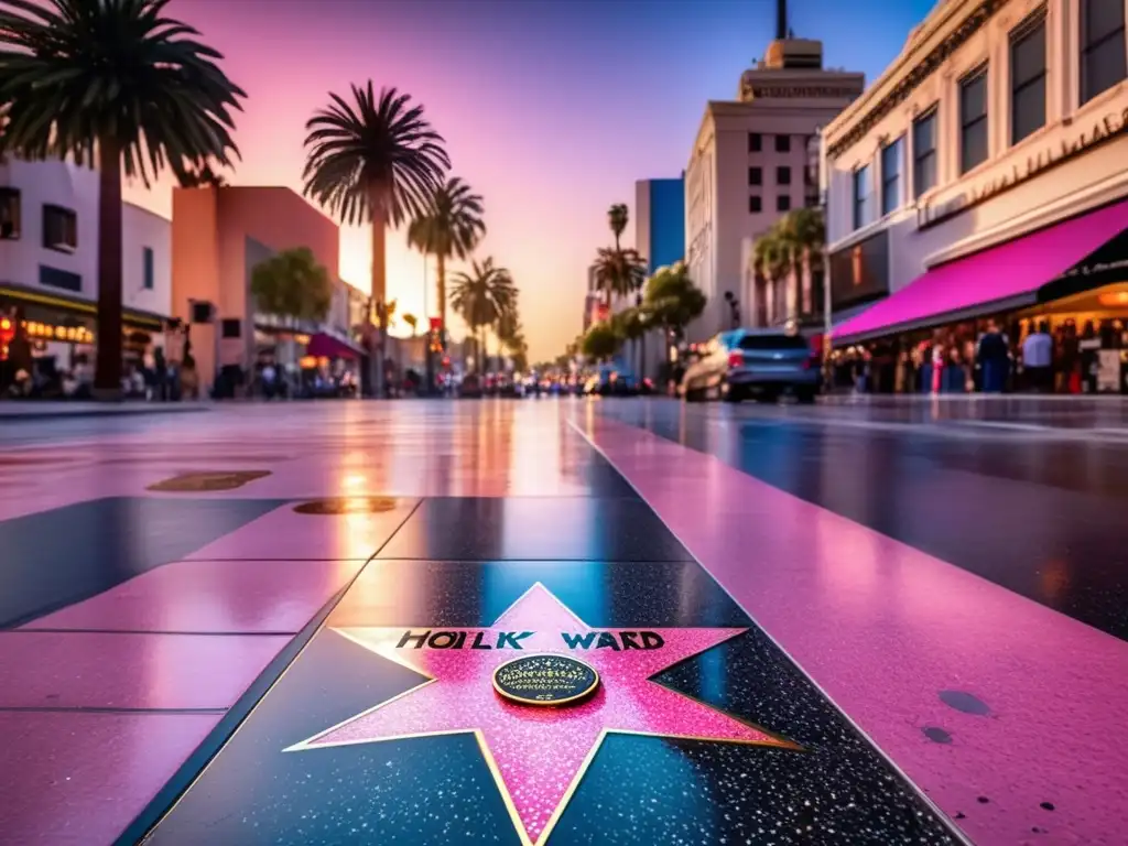Hollywood Walk of Fame al atardecer Hollywood Walk of Fame: Viaje cultural en Hollywood para seniors