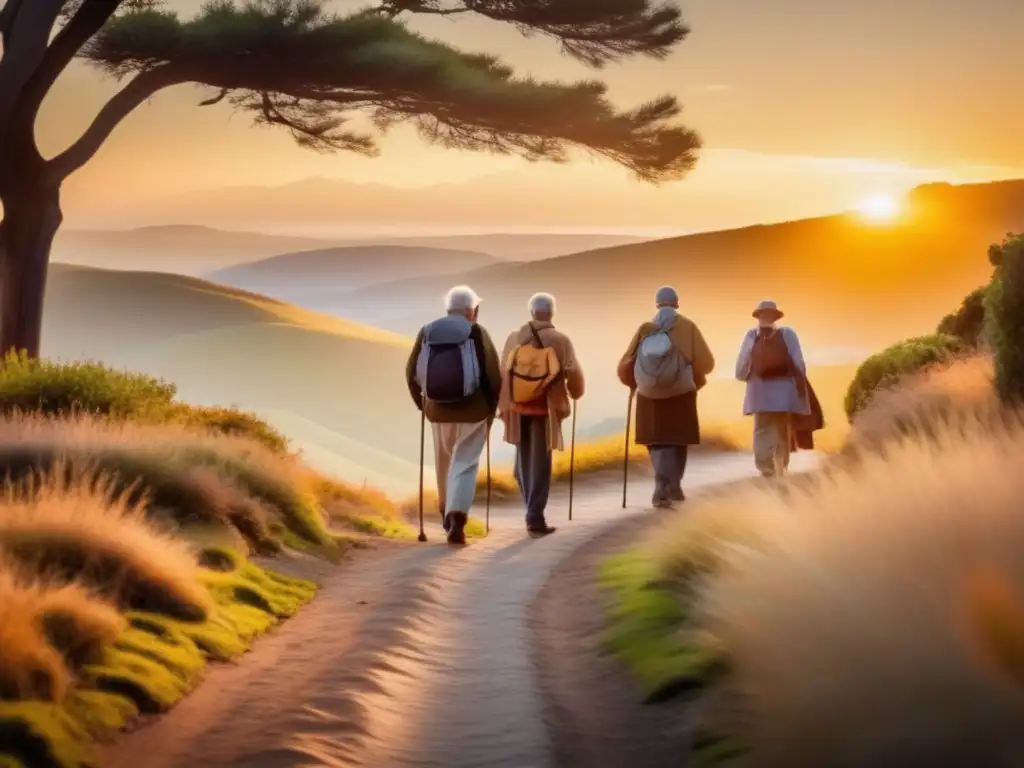 Peregrinaje espiritual de ancianos al amanecer Peregrinaciones para seniors: descubriendo la paz interior