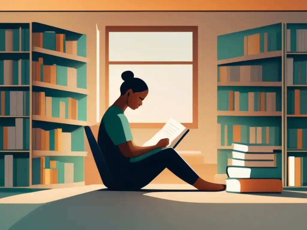 Persona leyendo en habitación serena y bien iluminada Persona enfocada en lectura preparatoria viajes médicos mente y emociones