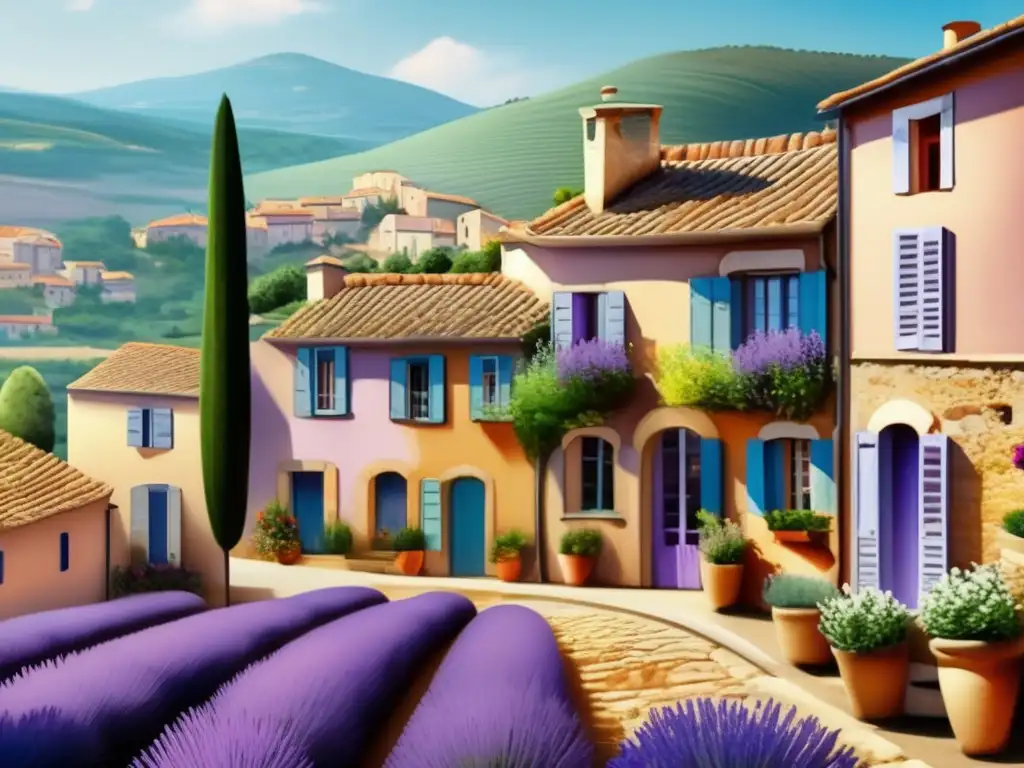 Pintoresco pueblo provenzal entre campos de lavanda Viaje a la Provenza para seniors: encanto de un pueblo pintoresco rodeado de campos de lavanda