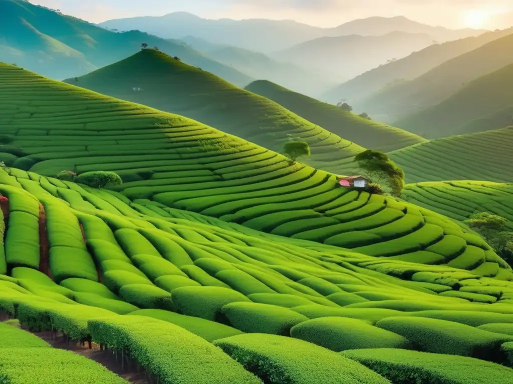 Plantación de té serena y vibrante Actividades de cata de té para viajeros senior en una plantación de té serena y vibrante
