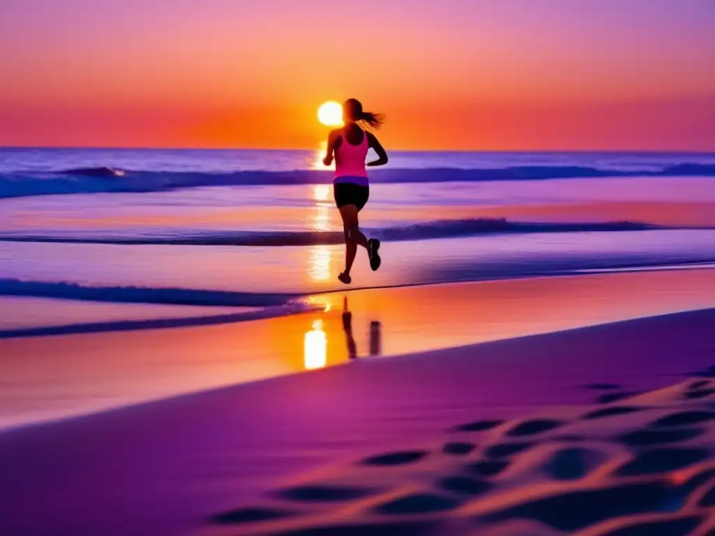 Playa serena al atardecer Consejos dieta baja sodio viajes: playa atardecer, salud, ejercicio, tranquilidad, vida sana