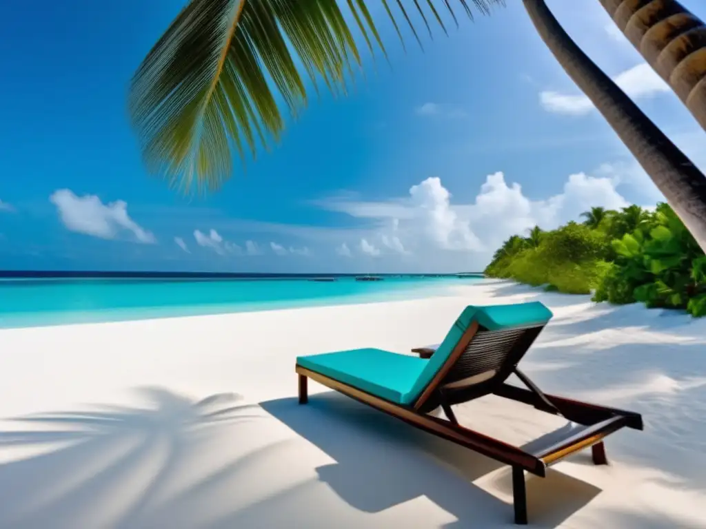 Paraíso en las Maldivas Playa paradisíaca en Maldivas: aguas turquesas, arena blanca y palmeras (Beneficios de viajar con una mentalidad positiva)