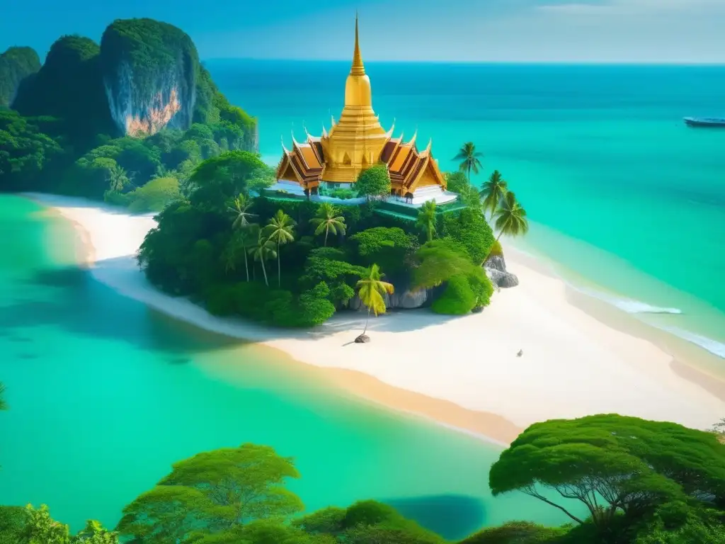 Playa serena en Tailandia con aguas cristalinas y arena blanca Playa serena en Tailandia con aguas turquesas y arena blanca