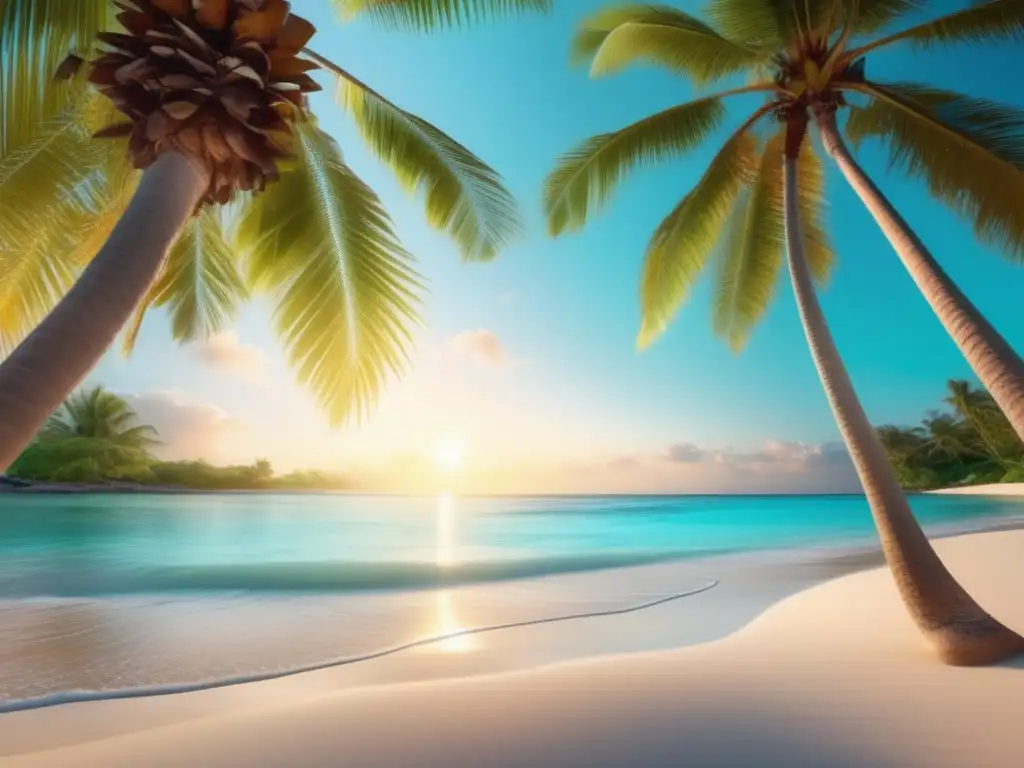 Paraíso tropical para vacaciones seniors Hermosa imagen 8K de playa con aguas turquesas y arena blanca