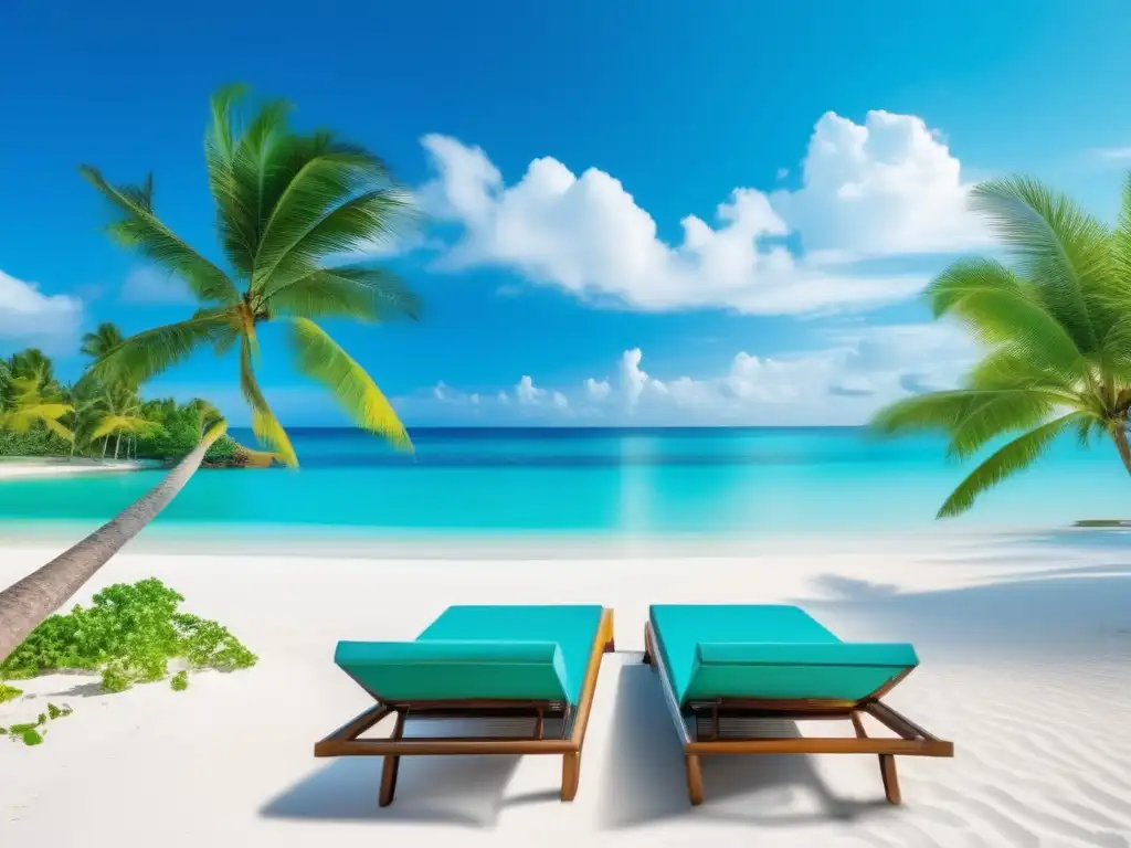 Paraíso tropical de aguas cristalinas y arena blanca Destino sostenible de relax y calma para adultos mayores