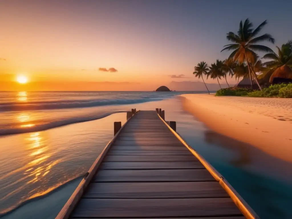 Paisaje de playa al atardecer Imagen de playa al atardecer: Trucos para evitar mareo en viajes