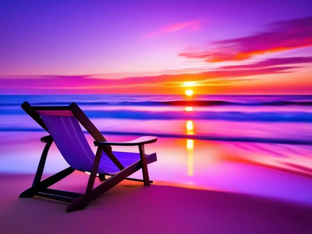 Playa serena al atardecer Importancia chequeo médico antes de viajar: playa al atardecer transmite calma y serenidad