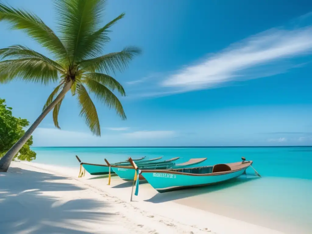 Paraíso sereno en Belice: playas cristalinas y palmeras Destinos seguros en América Central para viajes idílicos - Playa serena en Belice con aguas turquesas, arena blanca y palmeras