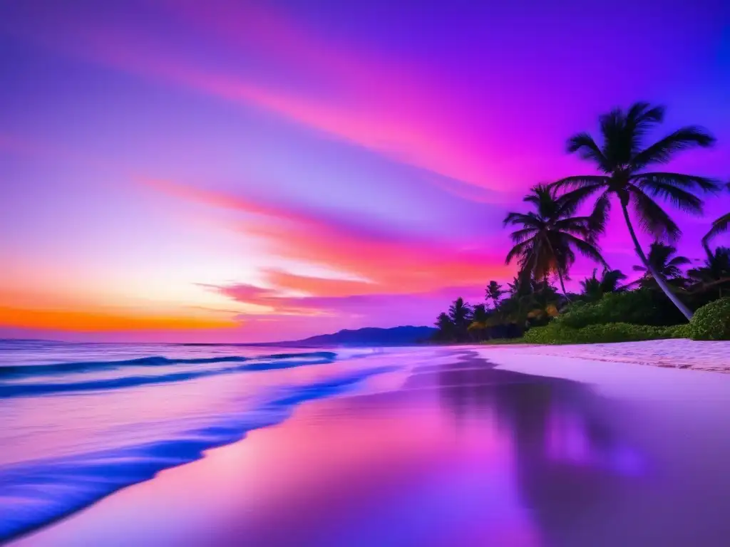 Playa serena al atardecer Destinos marítimos exclusivos para viajeros maduros - Playa serena al atardecer, aguas cristalinas y paisaje relajante con yate de lujo