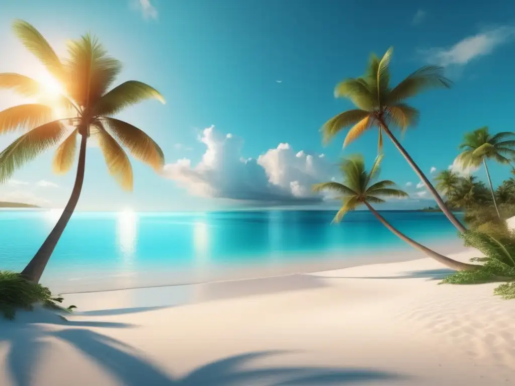 Paraíso tropical con playa y palmeras Consejos de viaje seguros y saludables en cambio climático