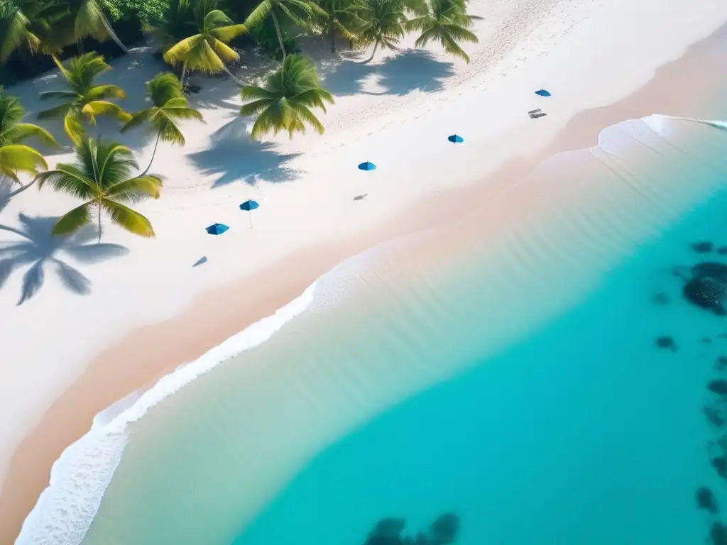 Paraíso tropical: playa serena y aguas turquesas Playa tropical paradisíaca, seguros de viaje para mayores
