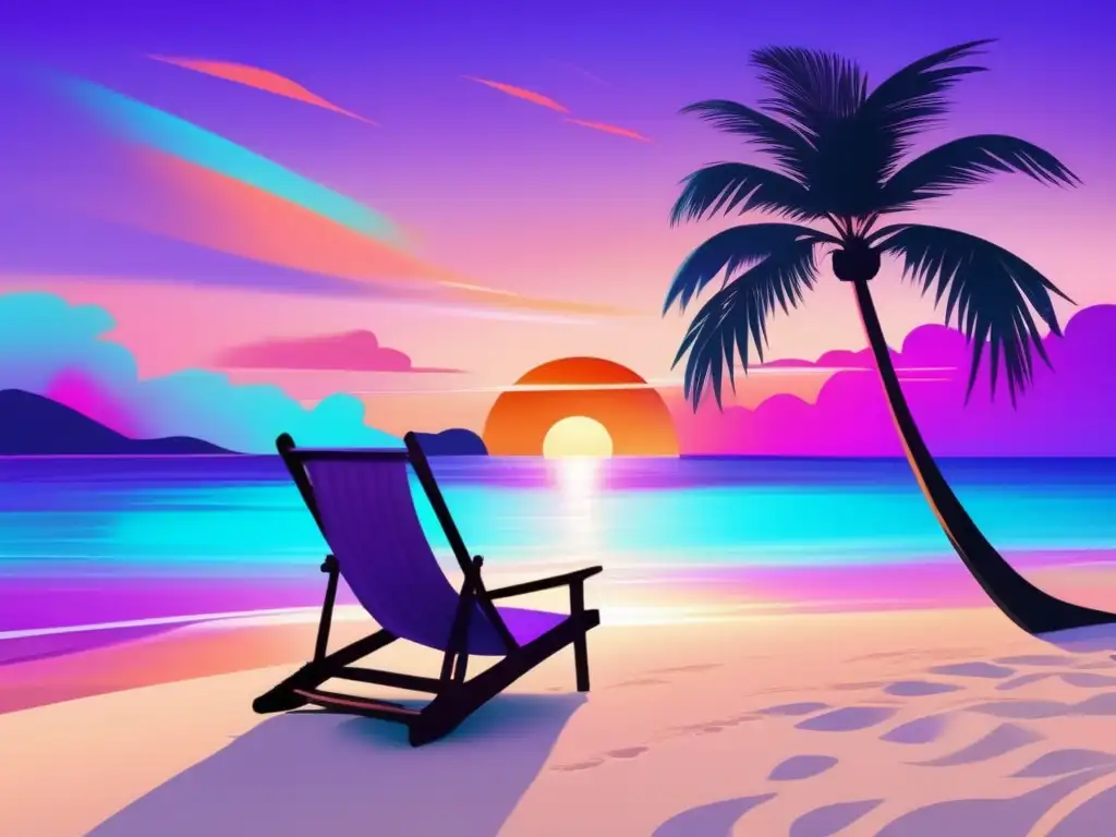 Playa tropical al atardecer Playa tropical al atardecer