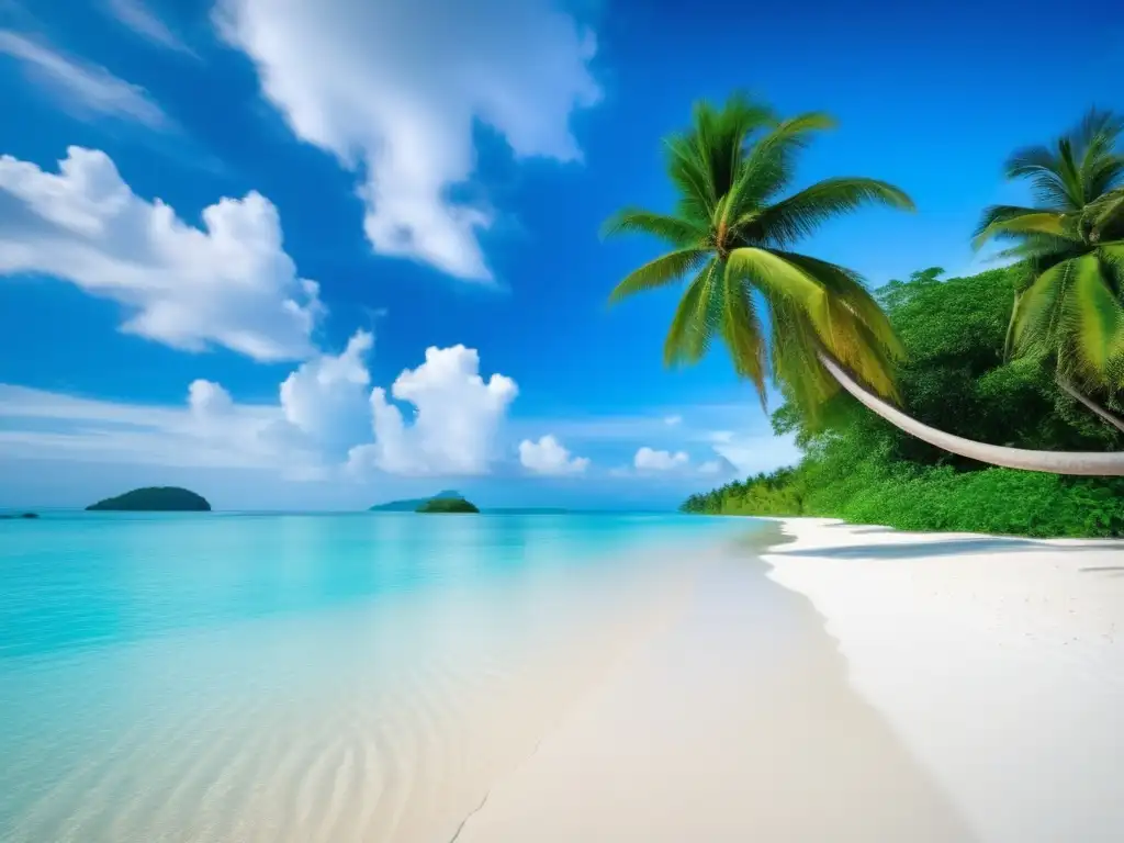 Playa tropical serena en Sudeste Asiático Playa tropical segura y tranquila en Asia para viajero maduro