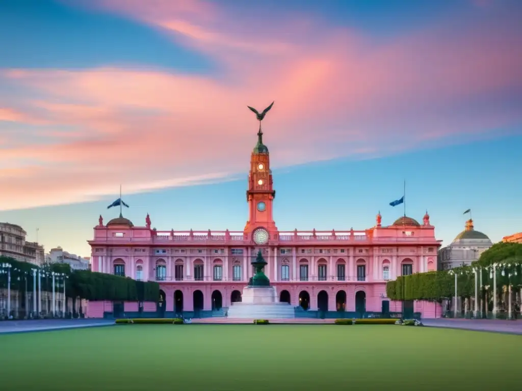 Plaza de Mayo en Buenos Aires al atardecer Plaza de Mayo en Buenos Aires: Ventajas de viajar para adultos mayores