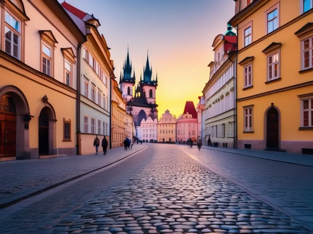 Encanto de la calle de Praga al amanecer Aventuras tranquilas en Praga para viajeros maduros