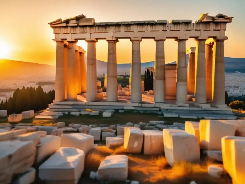 Ruinas majestuosas del Partenón en Atenas Experiencias de viaje en Grecia: Ruinas del Parthenon con adultos mayores
