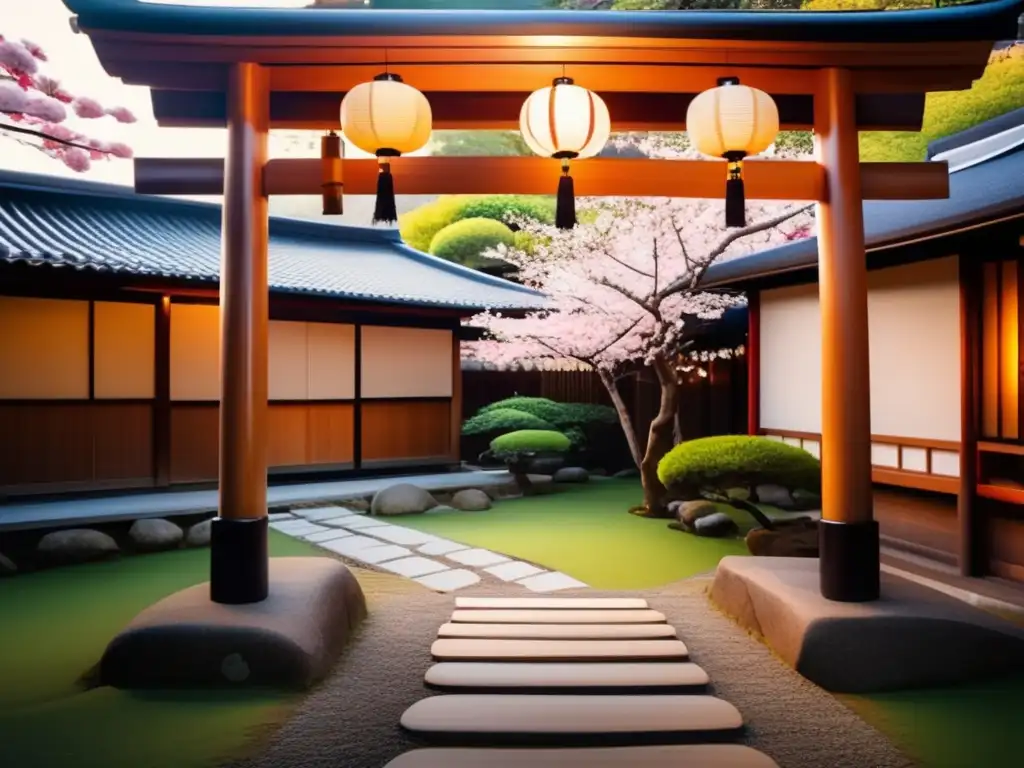 Serenidad y belleza de un ryokan en Kyoto Experiencia en Kyoto: tradicional ryokan y jardín de sakura