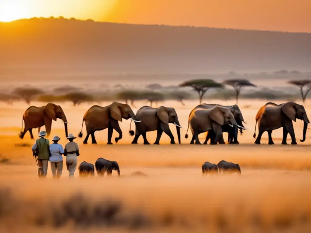 Safari de aventura para adultos mayores Viaje safari mayores seguros: grupo observa elefantes
