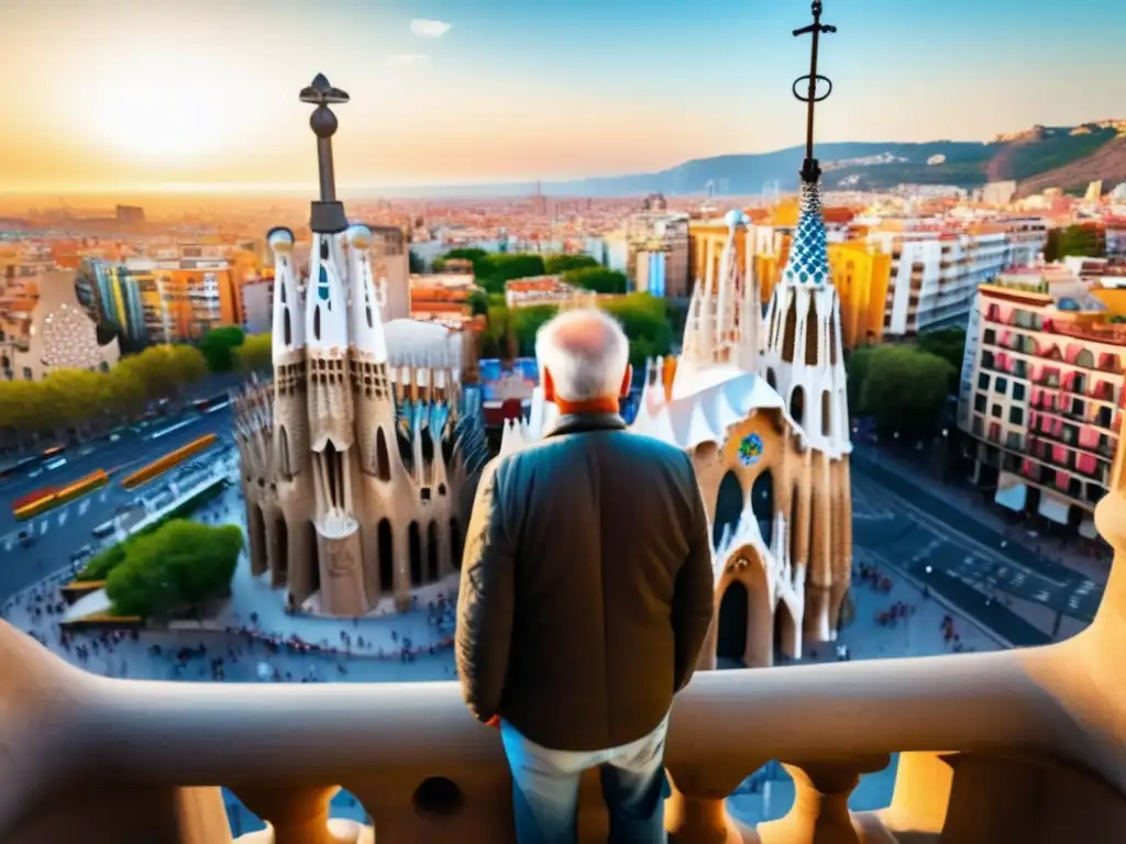Aventura en Barcelona Una vista impresionante de la Sagrada Familia en Barcelona: Viajar solo como senior: consejos y experiencias